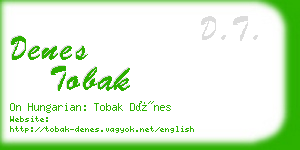 denes tobak business card